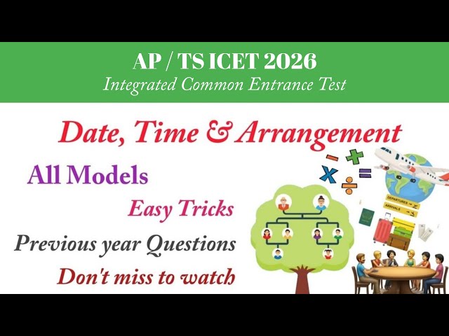 All Concepts || AP/TS ICET 2026 || Maximum 10 Marks || Blood Relations || Arrangement || Symbols