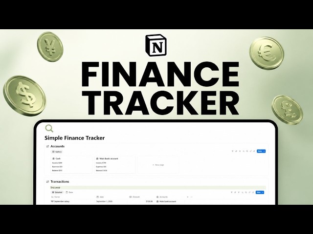 Create a Personal Finance Tracker with Notion from SCRATCH | Full Tutorial