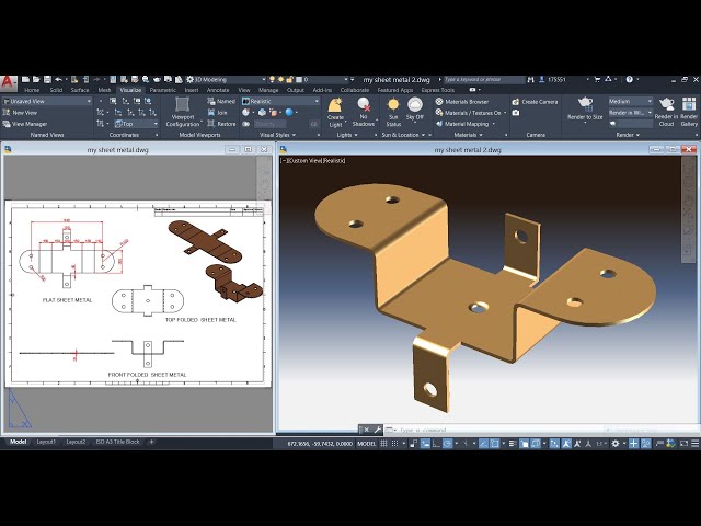 How to Bend/Fold a sheet metal in AUTOCAD tutorial
