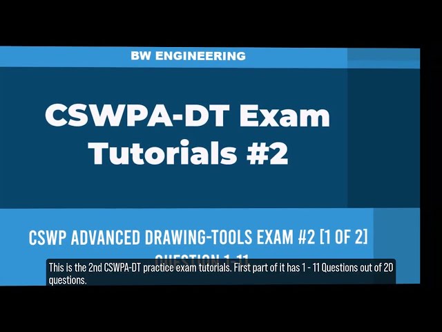 CSWPA-DT(Drawing Tools) Exam Practice #2 | Part-I (11 Question out of 20) | Solidworks Certificate