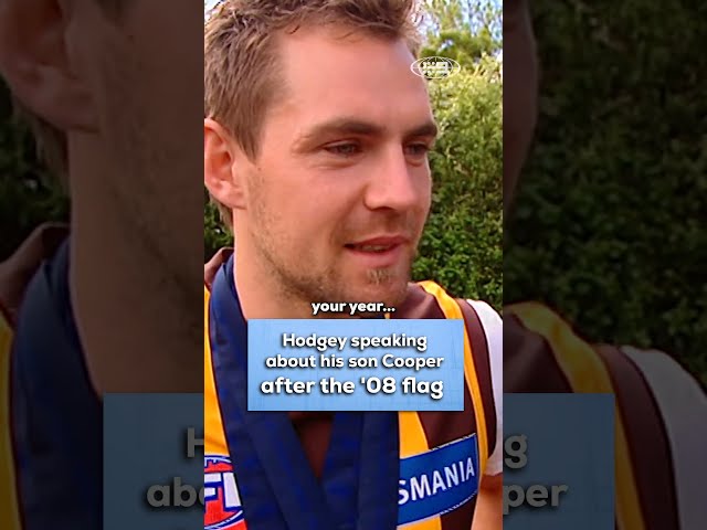 Luke Hodge in '08 speaking about his son who's now set to join Hawthorn 🥹 #AFL #Footy