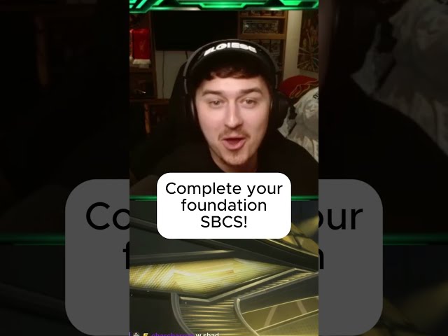 Make sure to complete foundation SBCs!