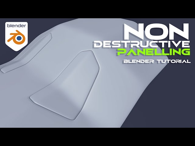 NON DESTRUCTIVE hard surface panelling  - Blender tutorial
