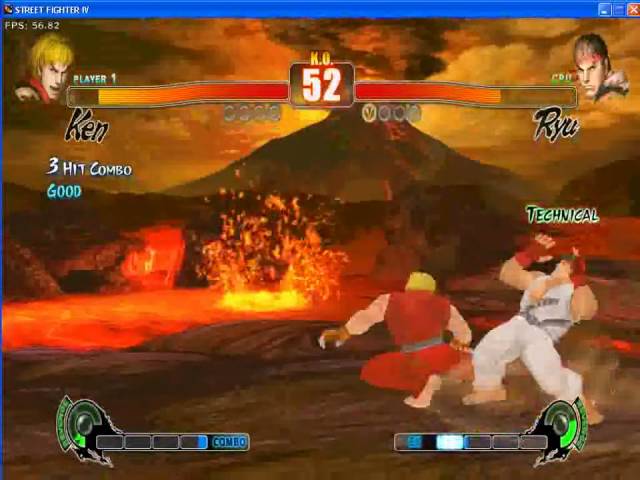 street fighter IV me play ken vs ryu hardest cpu on vs mode