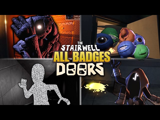 THE STAIRWELL - How To Get Every Badge [DOORS]
