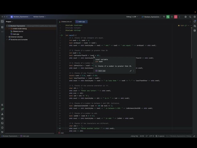 Boolean Expressions