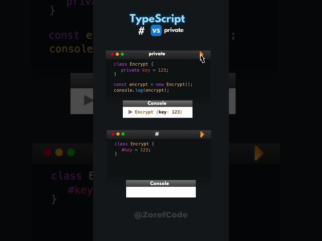 Private keyword vs Private fields(#) in TypeScript