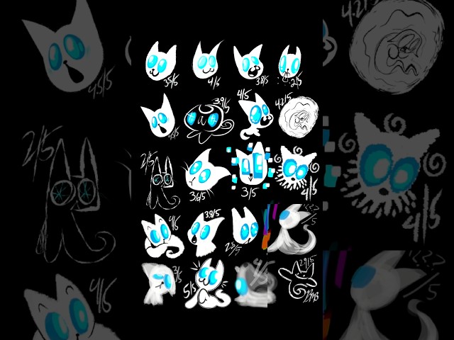 Testing different brushes and rating them. Getting a sheet of Hobys out of it  #speedpaint #test