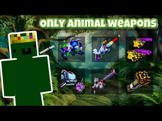 I created only animal weapons loadout in Pixel Gun 3D