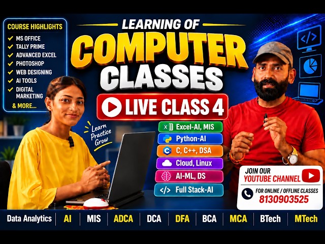 Computer Live class 4- Video Uploaded|Excel Customer Data- Discussion CountIF, SumIF, AvgIF
