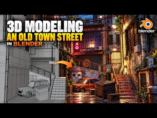 How to Create an Old Town Street in Blender 3D ( Part 6)