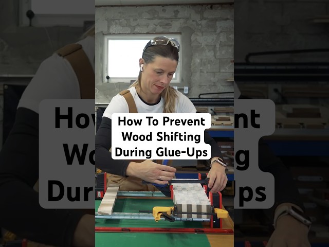 How to prevent wood shifting during glue-ups using sandpaper grit / DIY Woodworking #woodmagic