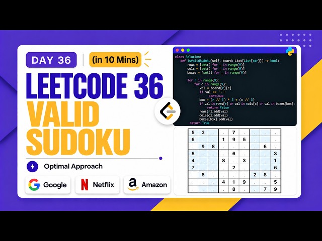 Why Uber & Amazon Love This 2D Array Trap 💡 (LeetCode 36: Valid Sudoku)