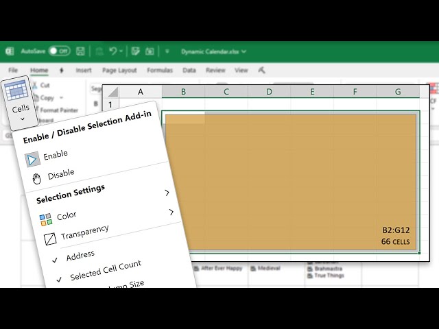 Change Excel selection color with this add-in! 🟦🟩🟨🟧🟪