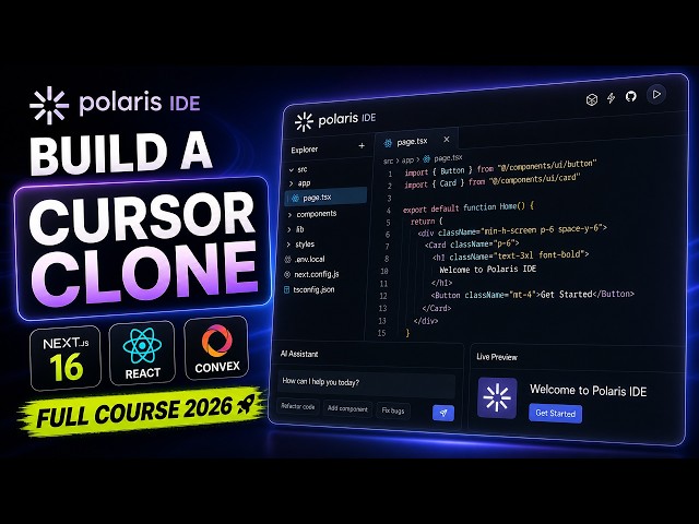 Build a Cursor Clone from Scratch (AI IDE) | Next.js 16 & Convex