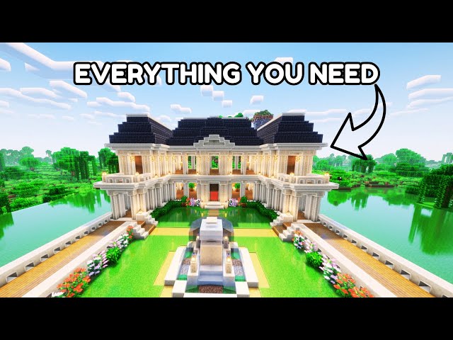 Minecraft:Survival Mansion Tutorial Time lapse🏘️#youtubeshorts #minecraft #shortvideo #trending