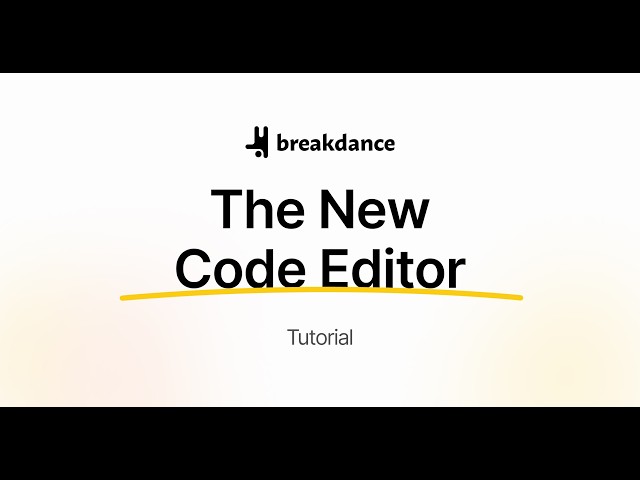 Build Anything in Breakdance with Custom Code (New Code Editor: HTML/CSS/JS)