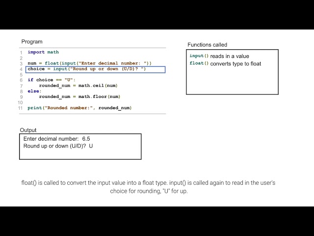Example: Simple math program; ch 6, video 1