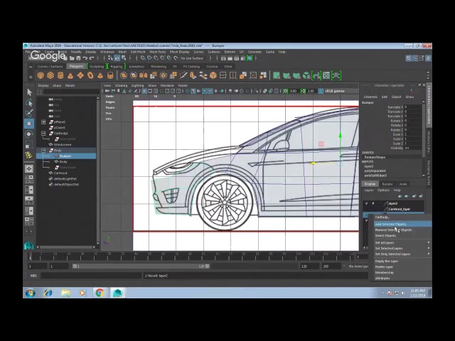 Maya Car Modeling - Part 2 Breaking and detailing