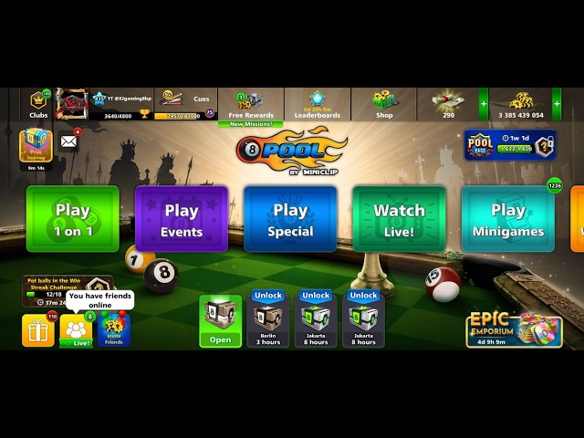 Berlin table Ep 560 8 BALL POOL LIVE Epic Game event table #gaming #games #live #8ballpool