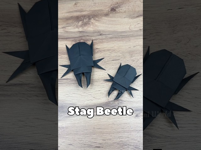 EASY ORIGAMI STAG BEETLE FROM PAPER STEP BY STEP | HOW TO MAKE ORIGAMI BEETLE EASY TUTORIAL