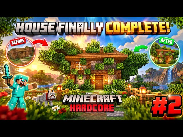I Finally Built My Starter House! | Minecraft Hardcore #2