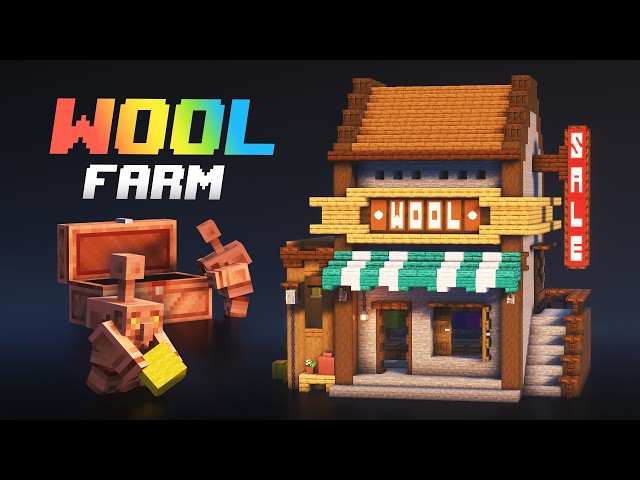 Minecraft Automatic Wool Farm Tutorial (Java & Bedrock)