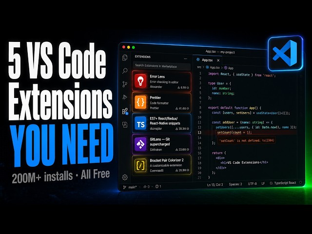 5 VS Code Extensions Every Developer Needs in 2026