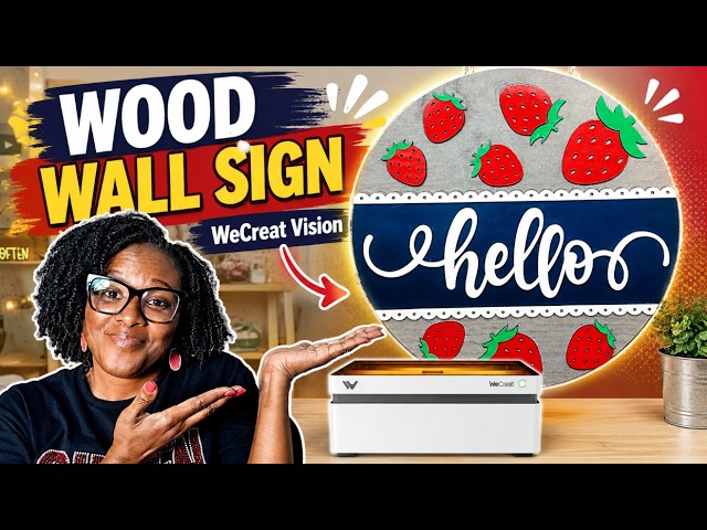 WeCreat Vision Beginner Tutorial | Make a Wooden Door Sign Step by Step