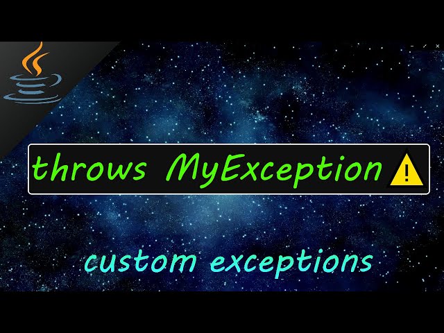 Java custom exceptions 🛑