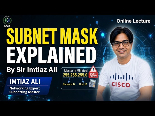 Master Subnet Mask & Subnetting Like a Pro | By Sir Imtiaz Ali #ccna #subnetting #networking