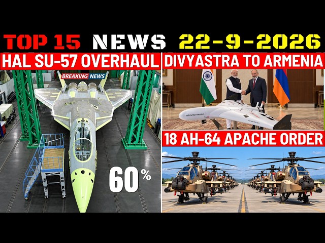 Indian Defence Updates : HAL Su-57 Overhaul,18 More Apache,Armenia Divyastra Order,VLSRSAM Trials
