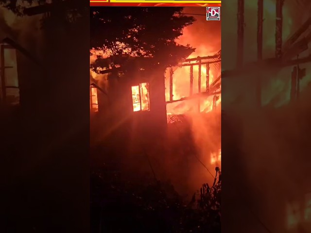 Fire broke out at forest office at around 08:15 in the evening today.