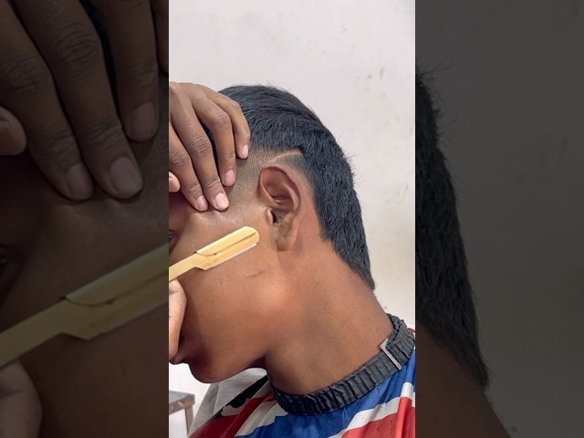 School boy beard shave