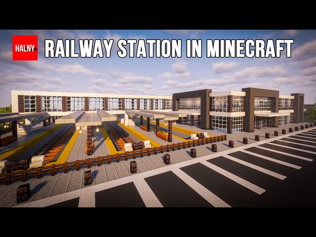 How to build a railway station in minecraft