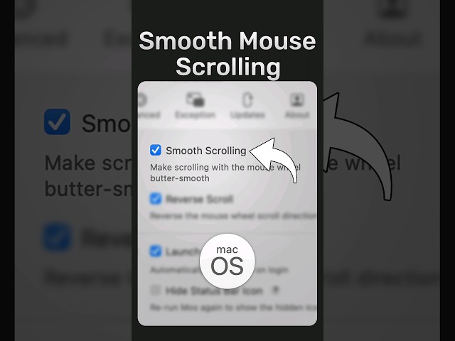 Smooth Mouse Scrolling On MacOS #mos