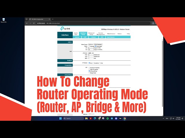How To Change Router Operating Mode (Router, AP, Bridge)