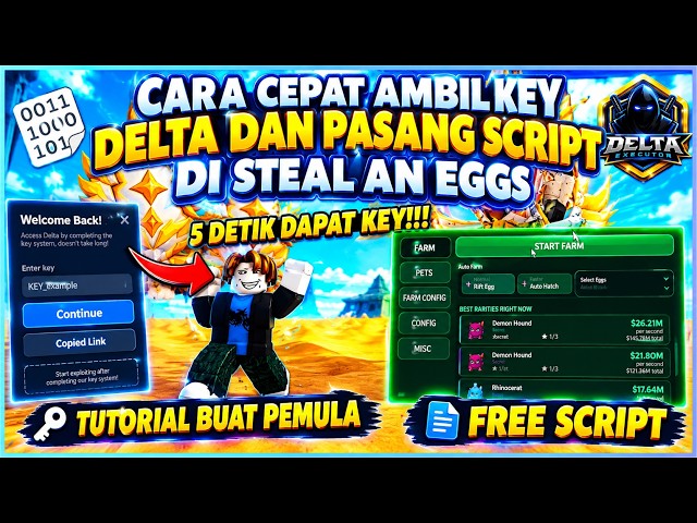 FASTEST WAY TO GET DELTA EXECUTOR KEY & INSTALL STEAL AN EGG SCRIPT! | PC & MOBILE
