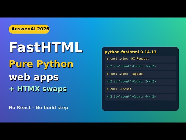 Build Interactive Web Apps with FastHTML (2026)