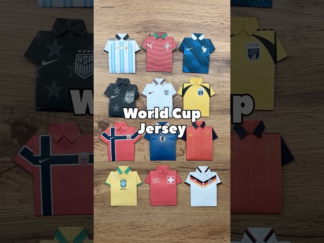 DIY FIFA World Cup Jersey Origami | How to Make Origami Jersey T-Shorts From Paper Easy - World Cup