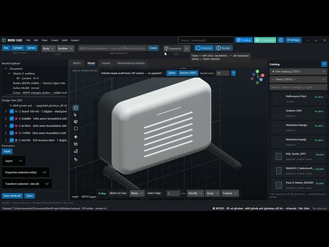 CAD Designer — Parametric Solid Modeling