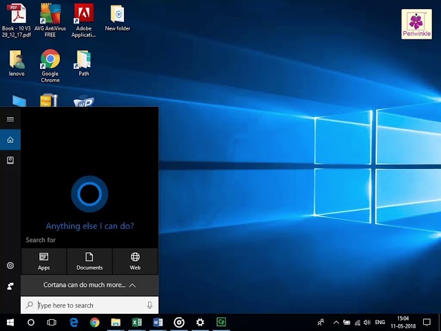 More On Windows 10 - Starting Cortana | Computer Training | Periwinkle