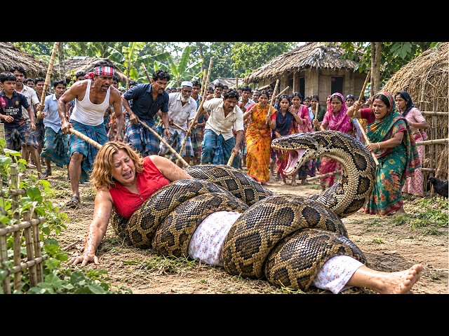 Giant Python Attacks Woman & Chases Two Men | Terrifying Snake Attack Story