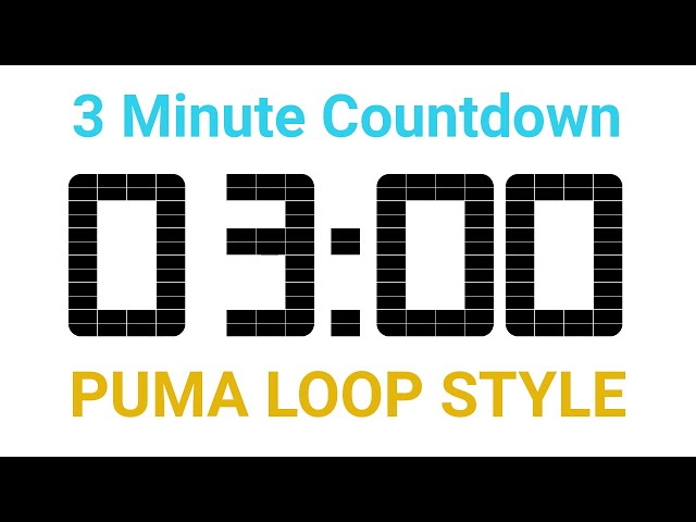 3 Minute Countdown Timer in Puma Loop Watch Style