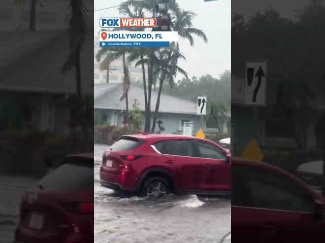 Florida Men Spotted In Canoe Amid Flooding #florida #weather