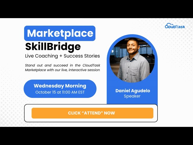 CloudTask Marketplace: Skillbridge (Live Coaching + Success Stories) - October 15/2025