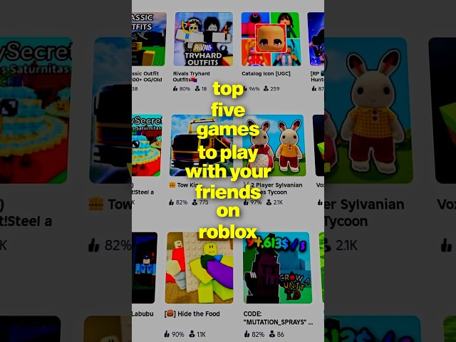 5 Roblox Games to Play With Friends