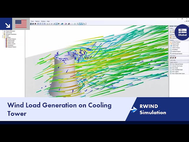 RWIND Simulation | Wind Load Generation on Cooling Tower