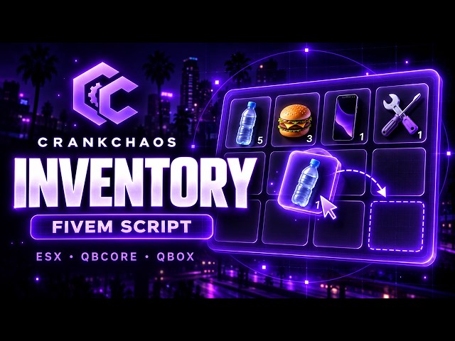 CrankChaos Inventory | Full FiveM Inventory Showcase (ESX, QBCore & QBox)
