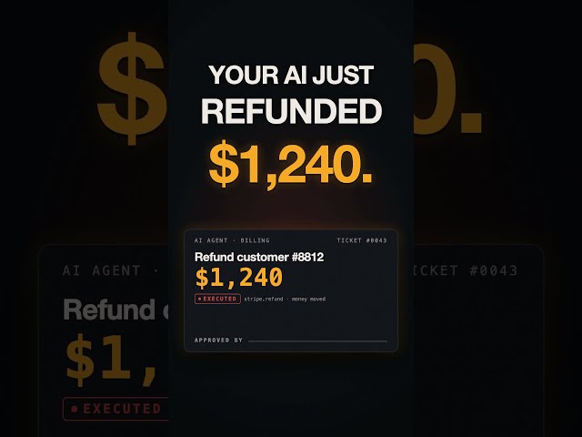Your AI agent just refunded $1,240. Who approved it?